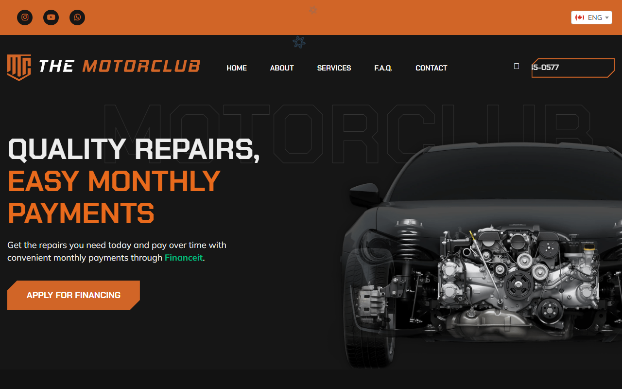 The Motor Club website